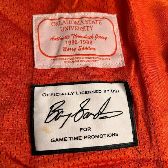 21 Barry Sanders Oklahoma State game time promotions jersey. - Picture 2 of 8